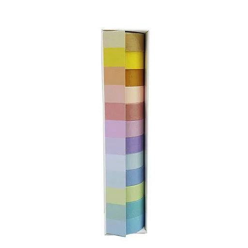 FITA ADESIVA  / WASHI TAPE TONS PASTEL 12PÇS – Kawaii